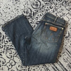NWOT Men’s Wrangler Dark Blue Straight Jeans size 35x30